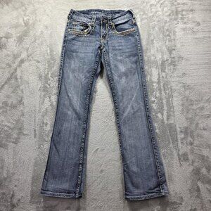 Cowgirl Tuff Co Jeans Womens 24x31 Blue Timeless Bootcut Contrast Stitch Denim